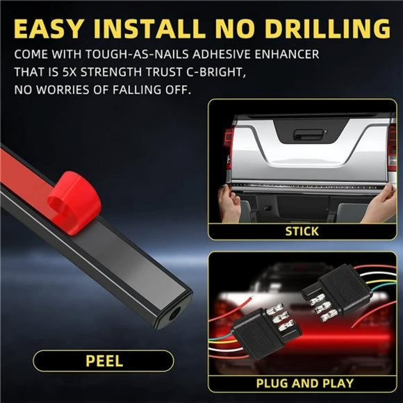 6 Pcs Tailgate Light Bar 60 Inch Truck Bed Light Strip 108 LED Light Strip - Picture 3 of 6